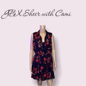 SGBX Sheer with Long Cami Underneath Sleeveless Size S